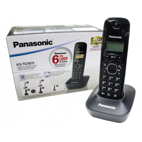 Telefono Inalambrico Panasonic KX-TG1611 Negro