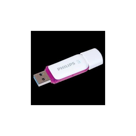 Pendrive de 64GB - Philips SNOW 3.0, Unidad flash USB, Lila y Blanco, Con tapa
