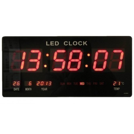 Reloj pared digital led con fecha y temperatura - Alcofertas