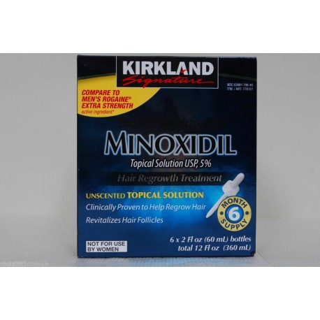 MINOXIDIL Kirkland 5% 6X60 ML -tratamiento 6 meses