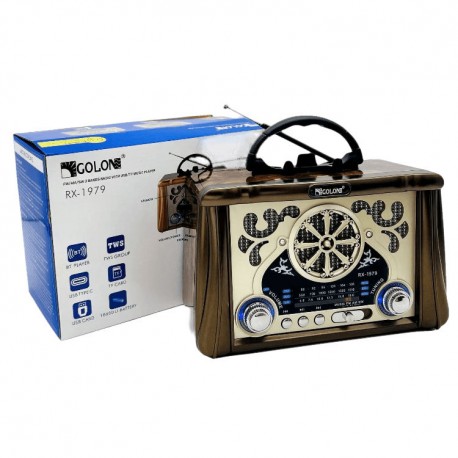 Radio Portátil Retro Nostálgica Eletree Rx-1979 Rx-1979S Golon, Radio AM FM SW Solar