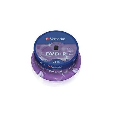 Tarrina DVD+R Verbatim 25 unidades 4.7Gb 16x